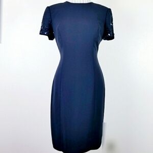 Donna Morgan Black Sequin Evening Dress